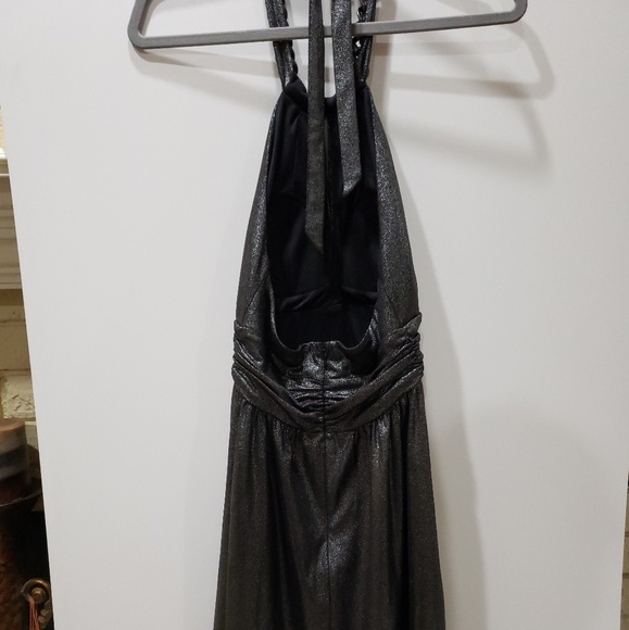 KELLY AND DIANE Silver/Black Metallic Dress Sz 4 - Picture 5 of 8